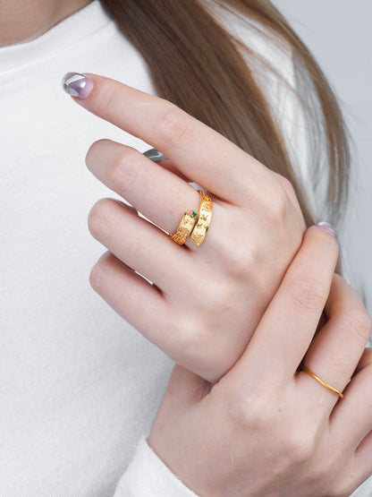 梵字 錾刻リング