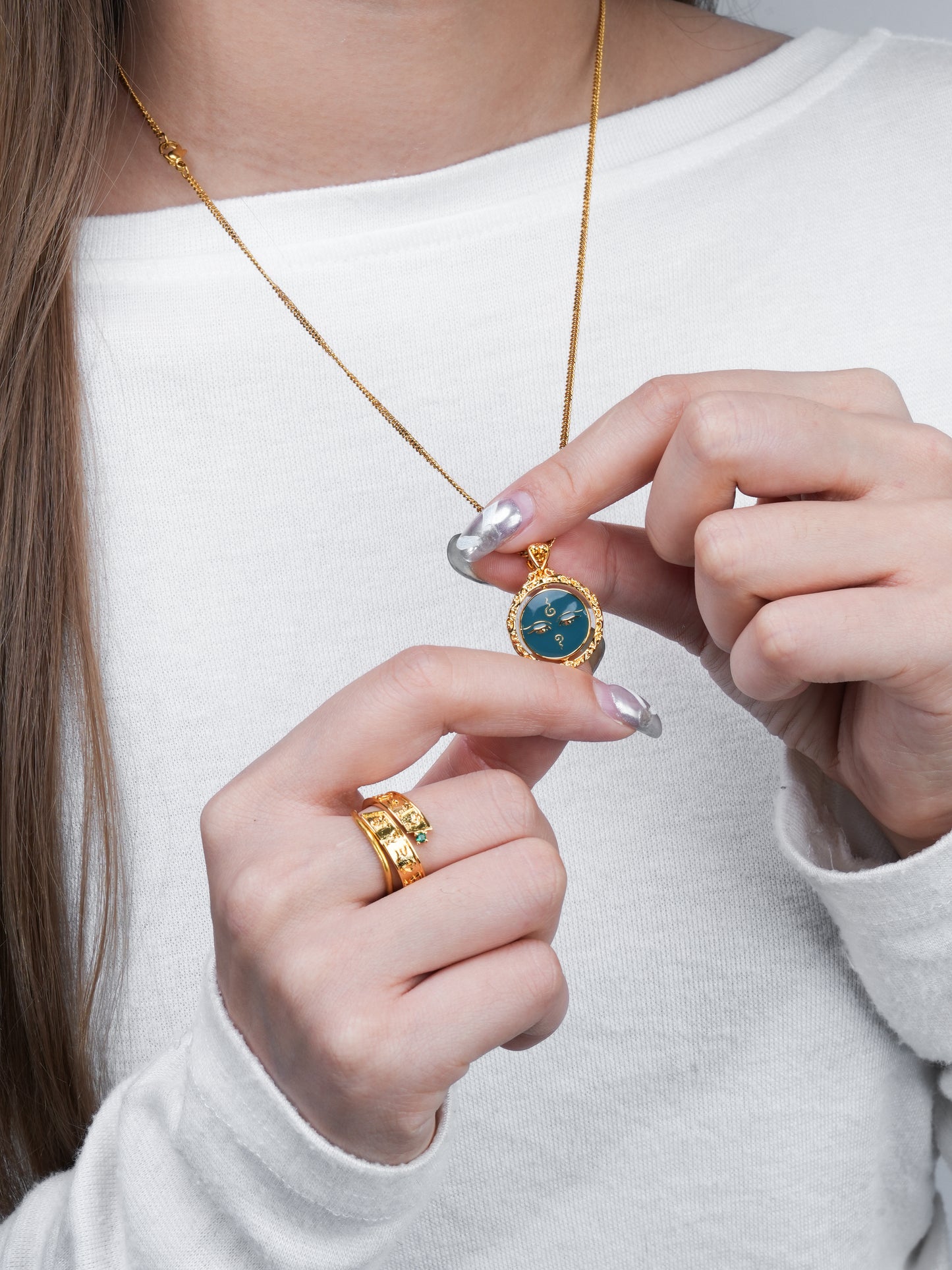 绿度母法眼 — 法悦の守護ペンダントトップ -回転構造 Coming soon